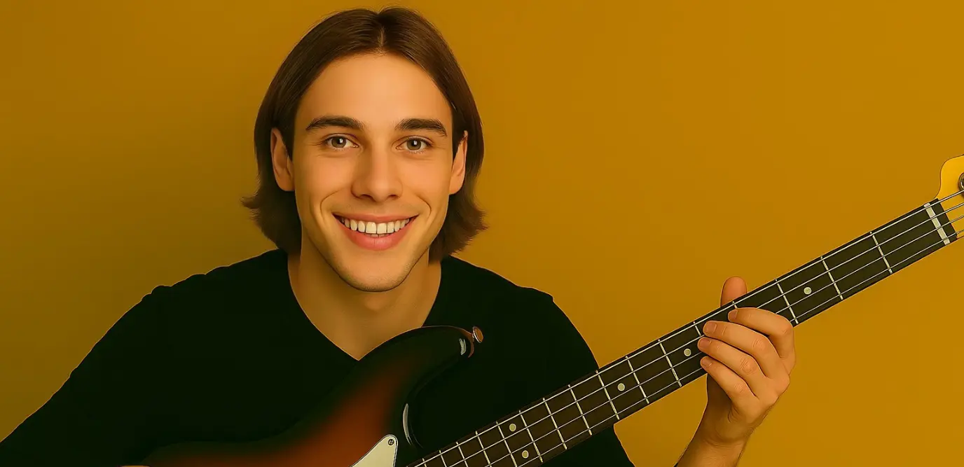 Flexibel leren elektrische basgitaar