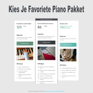 Kies je Favoriete Pianoles Pakket Bundel